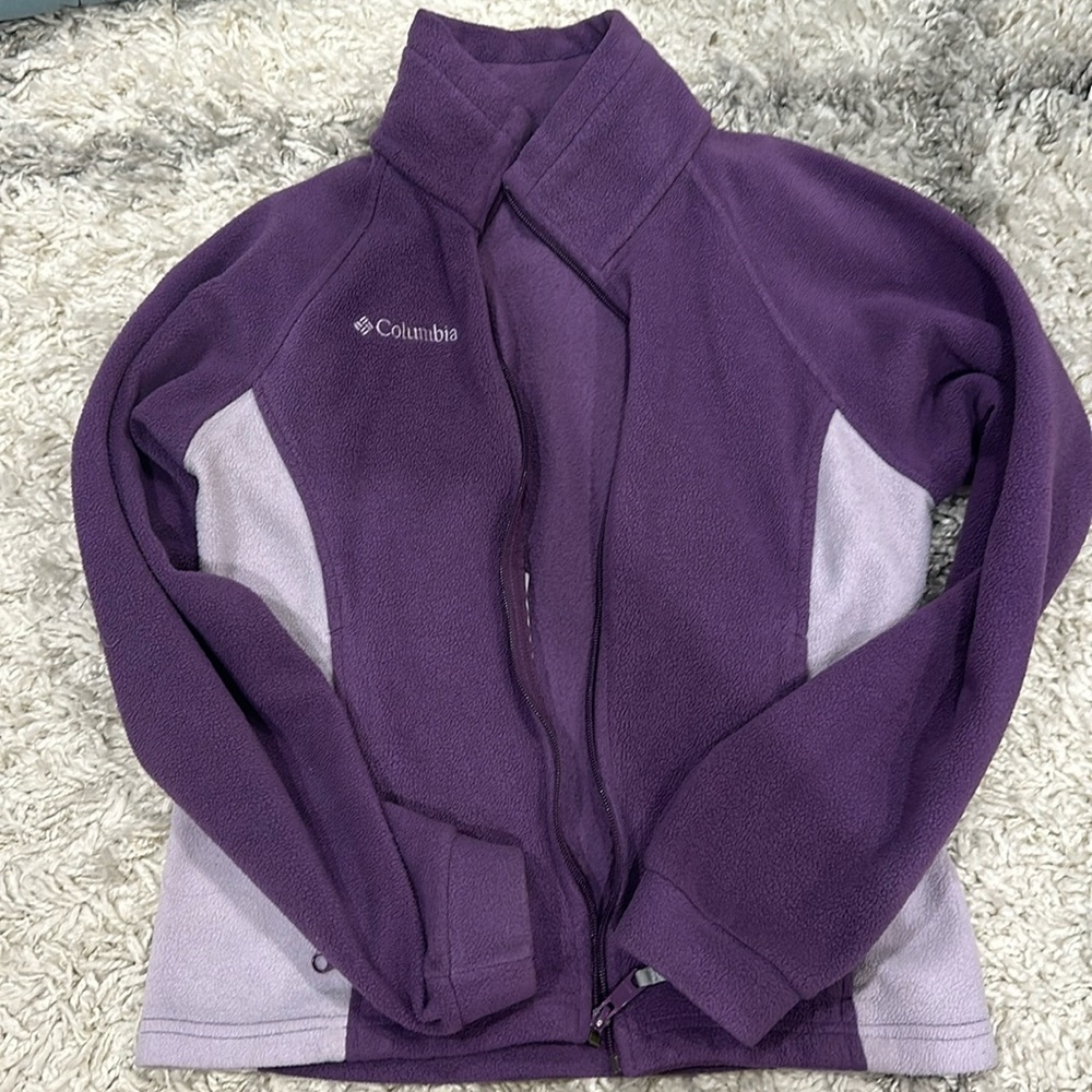 Purple Columbia zip up for girls size 14/16